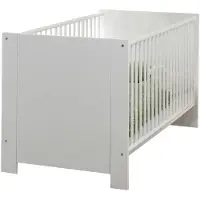 Markenlos Rootz Babybed - Modern wieg voor de babykamer - Comfortabel slaapcomfort - Veilig ontwerp - Wit - 78x83x143 cm
