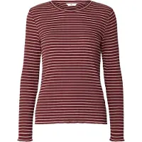 Selected femme Shirt 'SLFAnna' bordeaux / wit