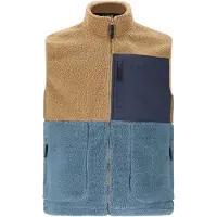 Slope Katau Teddy, fleece bodywarmer, heren, petrified oak