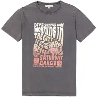 Garcia Shirt lichtgeel / antraciet / oranje / pasteloranje