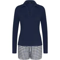 Triumph Korte pyjama navy / offwhite