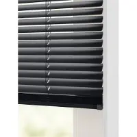 HEMA Jaloezie aluminium zijdeglans 25mm zwart (zwart)