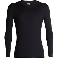 Icebreaker - Thermokleding - M Merino 200 Oasis LS Crewe Rising Light Black voor Unisex van Wol - Maat M - Zwart