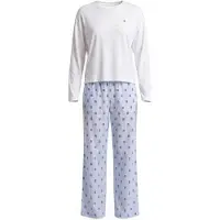 Tommy Hilfiger Underwear Pyjama 'Essential' navy / lichtblauw / wit