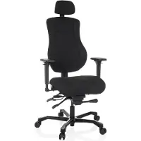 Hjh OFFICE Bureaustoel / Directiestoel 24 HOURS BASIC stof zwart