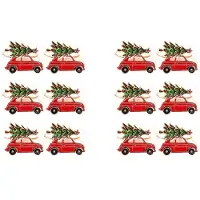 Typecat 12 Stks Creatieve Leuke Auto Vorm Metalen Kerst Servetring Houder Multicolor Handdoek Tissue Ring Servet Gesp Tafel Decor