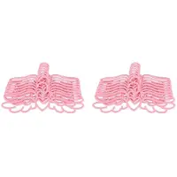 Typecat 40 Stuks Nieuw Ontwerp Vliegen Engel Plastic Kleding Shirt Hanger, Schattige Mooie Roze Liefdevolle Hart Sjaal Ondergoed Hanger Rack