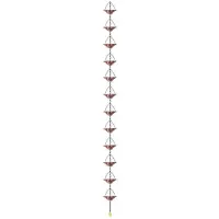 ISTOVO Lotus Rain Chain for Gutters, 8.5ft Metal Rainwater Catcher Chain With12 Cups, Decorative Downspout Alternative Copper