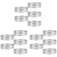 Typecat 15St Ronde Taartringen met Gaten Roestvrij Staal Fruittaart Quiches Cakemoussevorm Keuken Bakvorm 7cm