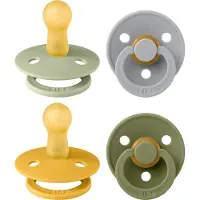 BIBS Colour Fopspeen - 6-18 mnd - 4-pack - Sage/Cloud/Honey Bee/Olive
