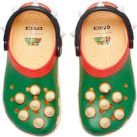 Crocs Clogs 'Bowser IAM' camel / groen / rood