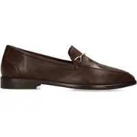 Manfield Bruine leren loafers | Maat 36