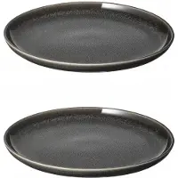 IKEA 2x GLADELIG Bord - Donkergrijs, 20 cm