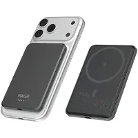 123accu Draadloze Powerbank ultra slim zwart (20W, 5000 mAh)