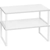 Songmics - Kruidenrek - Kruidenrek Set van 2 - Uitbreidbaar en Stapelbaar - Metalen Keuken Organizer