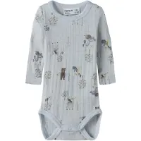 Name it Rompertje/body 'NBMWANG' duifblauw / bruin / pastellila / pasteloranje