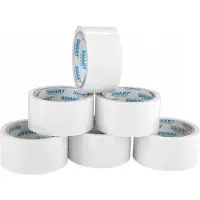 Smart Verpakkingstape BOPP Solvent Wit 48mm x 50yd - 6 Rollen