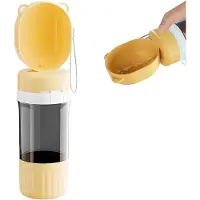 VHV - Honden Drinkfles - 2-in-1 Waterfles met Voerbak 400+180 ml - Voor Reizen