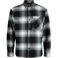 Jack & Jones Overhemd 'JJEJACKSON' grijs / antraciet / wit