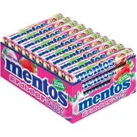 Mentos - Aardbeien mix - 40 rollen - 37,5 gram