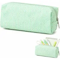 VHV - Grote Etui - 21x7.5x8 cm - Ruime Pennenzak van Polyester - Grote Capaciteit Stationery Pouch voor School & Kantoor - Duurzame Potlodenetui - Groen