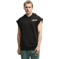 Puma French Terry Sleeveless Hoodie Zwart XS Man