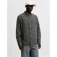 Jack & Jones Overhemd 'JJEField' olijfgroen / petrol / offwhite