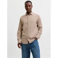 Jack & Jones Overhemd 'JJEFIELD' beige gemêleerd