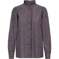 ONLY Blouse Onlfenna L/s Check Shirt Wvn 15375346 Winetasting/grey/ White Check Dames Maat - S