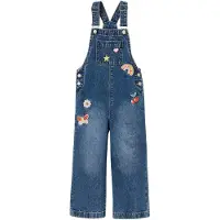 Vertbaudet Wijde salopet van jeans voor meisjes