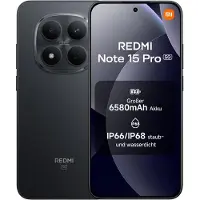 Xiaomi REDMI Note 15 Pro 5G Smartphone, 12+512GB, 6580mAh, 200MP, zwart