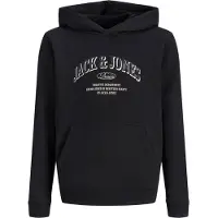Jack & Jones Junior Sweatshirt 'JJEDENVER' zwart / zwart gemêleerd / wit