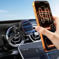 Ntech Magnetische Telefoonhouder Auto voor Luchtrooster – Sterke Magneet Houder – Geschikt voor Mercedes-Benz A/B/C/E/V/G-Klasse & Audi A1/A2/A3 – Voor iPhone 12 t/m 17 en Smartphones