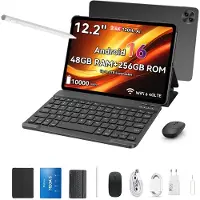 Blackview MEGA 5 Tablet - 12.2 inch - 48GB RAM - 256GB ROM - 10000mAh - Android 16 - Grijs