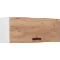 Vicco Hangkast R-Line, Goudkleurig Eiken/Wit, 100 cm Plat