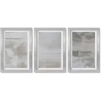 Wallfluent 3-Delige Schilderij Set - Versleten Texturen, Moderne Industriële Stijl - 20 x 30 cm - Wanddecoratie - Schilderijen Set - Kantoor