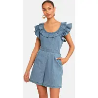Love & roses Jumpsuit blauw denim