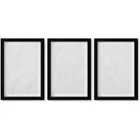 Wallfluent 3-Delige Schilderij Set - Elegante Lineaire Structuur Van Marmer. - 20 x 30 cm - Moderne Wanddecoratie - Slaapkamer - Interieur Decoratie