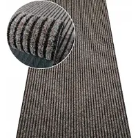 Nestor Merkloos Beige Gestreepte Deurmat op Maat - 200 cm Breed