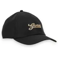 GUESS Dames Zwarte nylon baseballpet (OSFA), Casual, Polyester AW5616POL01