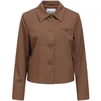 Object Dames Blazers Objlisa Re L/s Short Blazer Jacket Noos - Bruin - Maat 38
