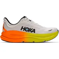 Hoka One One - Hardloopschoenen - Bondi 9 M White/Neon Tangerine voor Heren van Gerecycled Polyester - Maat 11,5 US - Oranje