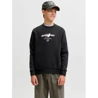 Jack & Jones Junior Sweatshirt 'JCOClub Branding' bruin / zwart / wit