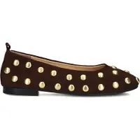 Stefano lauran Dames Ballerina's 4669 - Bruin - Maat 37