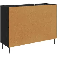 vidaXL Dressoir GENNEP, zwart, eikenlook, 102 x 33 x 76 cm