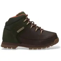 Timberland Kids Bruine Euro Sprint-leren laarzen (31), Leer, Plat, Veters, Casual, Buiten, kinderkleding TB0A5SRAAFK1
