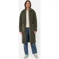 Camel active Teddymantel met 2-wegs rits - Maat womenswear-38 - Donkergroen