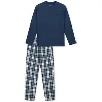 Schiesser Nachtkledij ' Nightwear ' crème / blauw