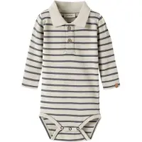 Lil´ Atelier Baby Rompers Nbmlimia Ls Polo Body Lil - Creme - Maat 68