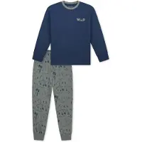 Schiesser Nachtkledij ' Nightwear ' blauw / groen